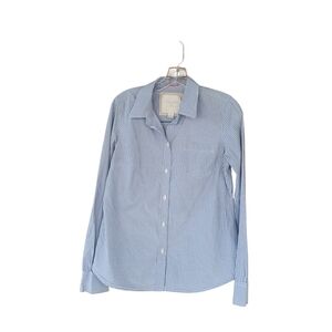 3/$12 AEO Blue Gingham Button Down Cotton Shirt Size 12